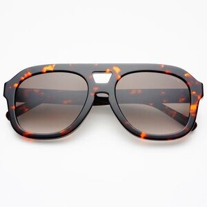 Fryers tortoise voyager aviator sunglasses.